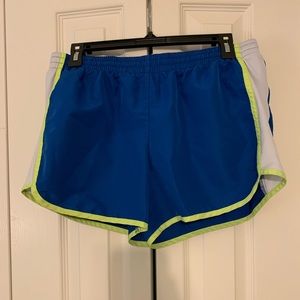 Blue athletic shorts